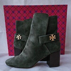 Tory Burch Leccio Kira Bootie Tory Burch Kira Suede Booties- Green Tory Burch